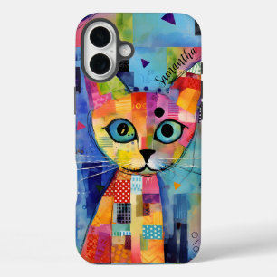Coque Pour iPhone 16 Plus Chat calico mignon Personnalisé