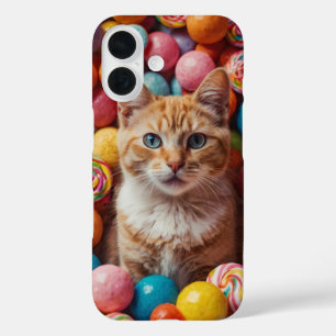 Coque Pour iPhone 16 Chat Candyland