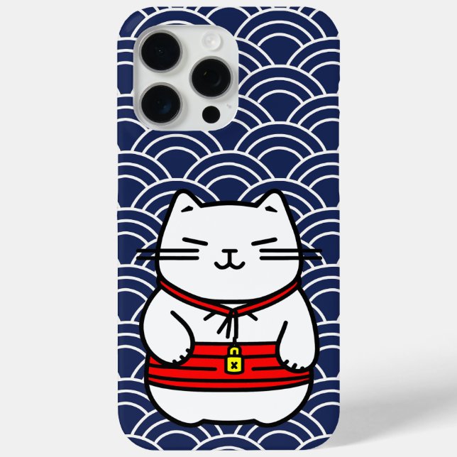 Coques Case-Mate iPhone Chat chanceux japonais ou Maneki-Neko (Verso)
