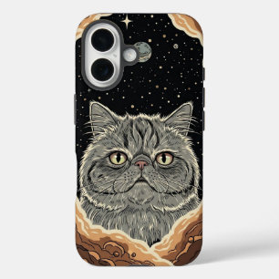 Coque Pour iPhone 16 Chat Cosmique