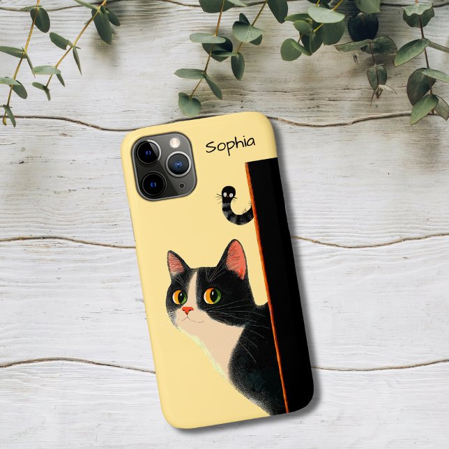 Coques Case-Mate iPhone Chat curieux et ver sournois (Créateur téléchargé)