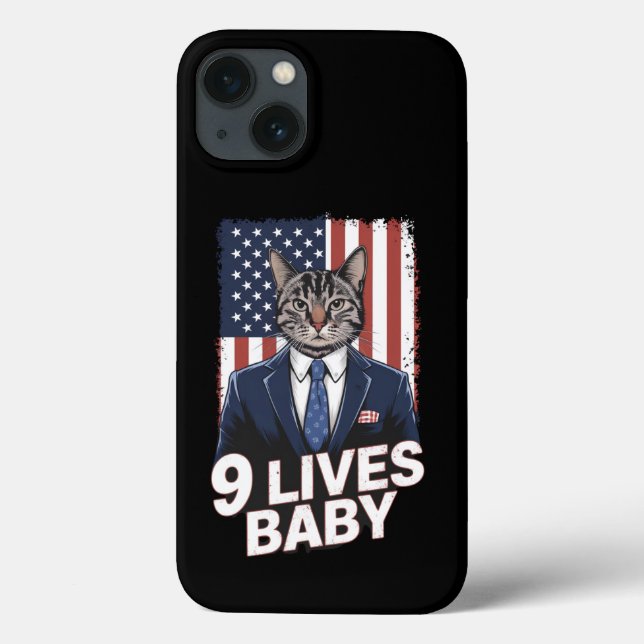 Coques Case-Mate iPhone Chat dans une suite avec la coiffure Trump Drapeau (Verso)