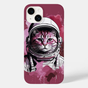 Coque Case-Mate iPhone Chat d'astronaute de couleur rouge