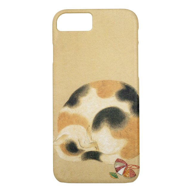 Coques Case-Mate iPhone Chat de calicot japonais, Hanabusa Itchō (Dos)