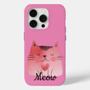 Coque Case-Mate iPhone Chat de coeur rose