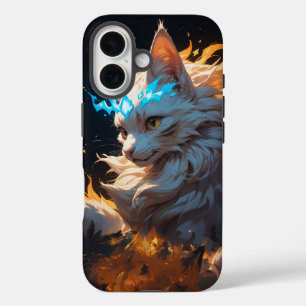 Coque Pour iPhone 16 Chat de flamme mystique familier