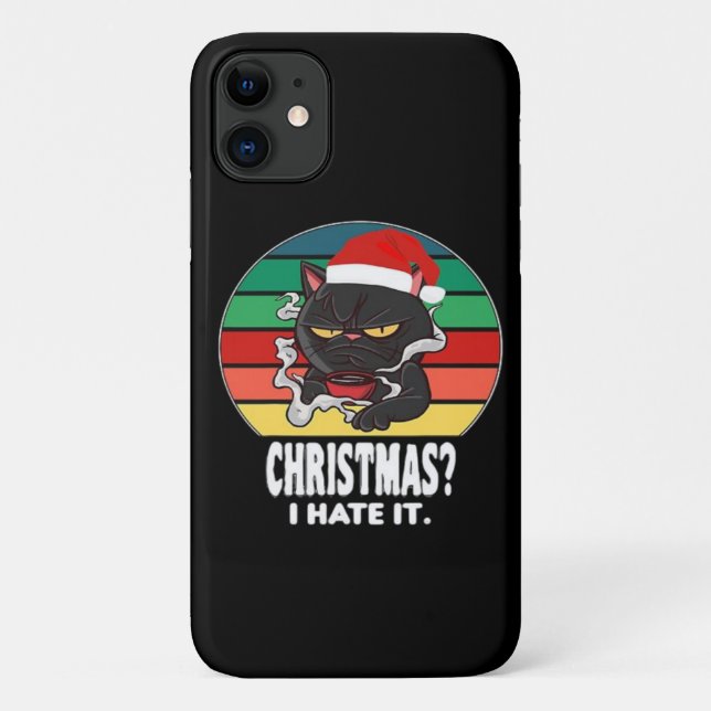 Coques Case-Mate iPhone Chat de Noël  (Dos)