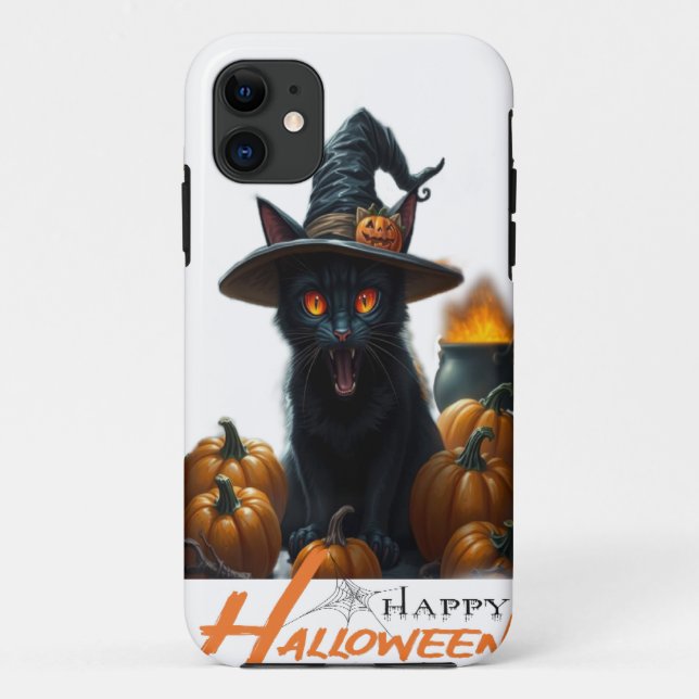 Coques Case-Mate iPhone Chat d'Halloween  (Dos)