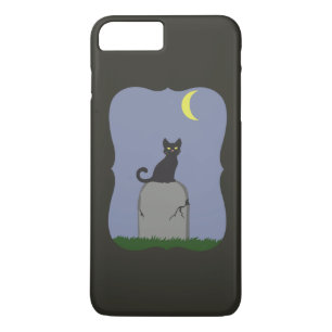 Coque iPhone 8 Plus/7 Plus Chat d'Halloween éffrayant
