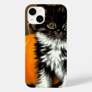 Coque Case-Mate iPhone Chat d'Halloween noir et blanc vintage