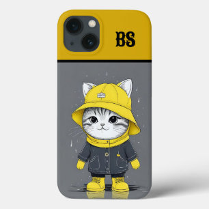Case-Mate iPhone Case Chat drôle dans les bottes de pluie - Humour de ch