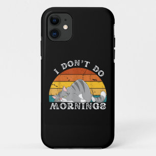 Case-Mate iPhone Case Chat Drôle de Sommeil Je ne fais pas le matin Homm