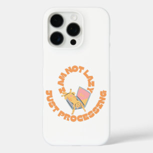 Coque iPhone 16 Pro Chat drôle endormi sur un ordinateur portable