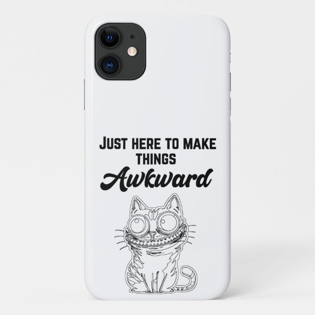 Coques Case-Mate iPhone Chat drôle - Juste ici pour rendre les choses diff (Dos)