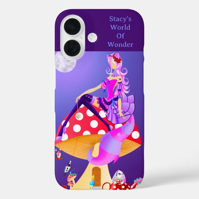 Coques Case-Mate iPhone Chat du Cheshire sur Champignon  (Verso)