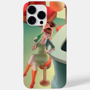 Coque Case-Mate iPhone Chat élégant avec bouteille assise au bar