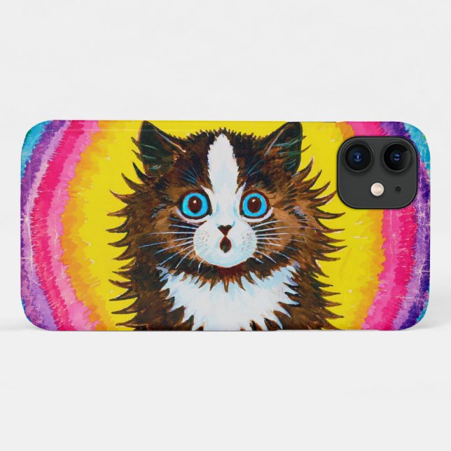 Coques Case-Mate iPhone Chat en arc-en-ciel, Louis Wain Coque-coque iphone (Dos (Horizontal))