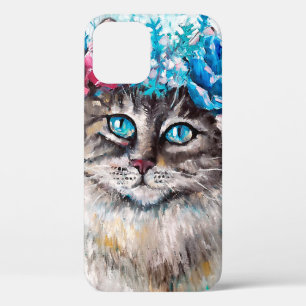 Case-Mate iPhone Case Chat en fleur de couronne d'huile peinture sur toi