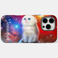 Chat en train de pleurer dans l'espace