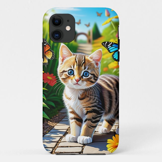 Coques Case-Mate iPhone Chat et papillons (Dos)
