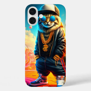 Coque Pour iPhone 16 Plus Chat Gangster