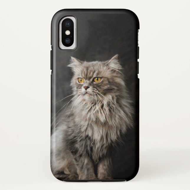 Coques Case-Mate iPhone Chat gris duveteux  (Dos)