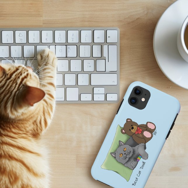 Coques Case-Mate iPhone Chat gris fête des pères (Créateur téléchargé)
