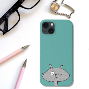 Case-Mate iPhone Case Chat gris soyeux