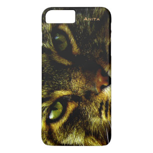 Coque iPhone 8 Plus/7 Plus Chat hypnotisant la photo de yeux