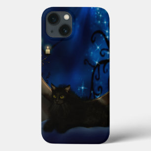 iPhone 13 Coque Chat Imaginaire bleu de minuit