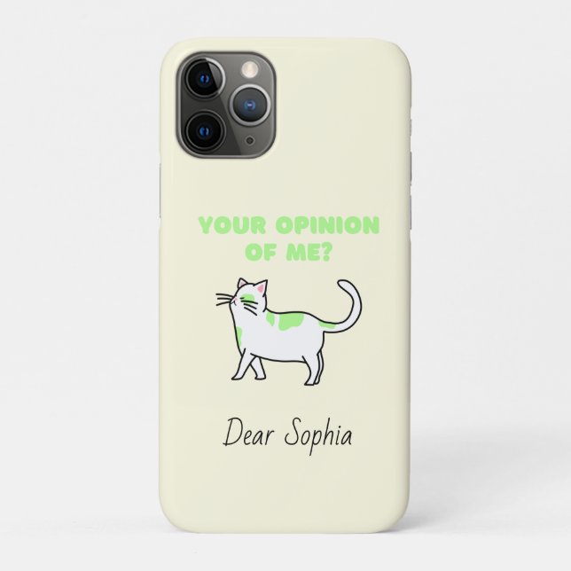 Coques Case-Mate iPhone Chat Jaune Haughty  (Dos)