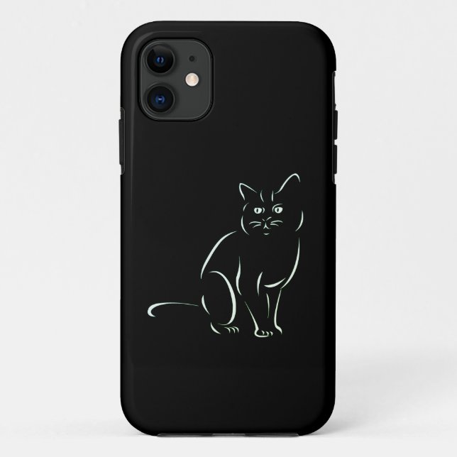 Coques Case-Mate iPhone Chat Kitty Blanc (Dos)