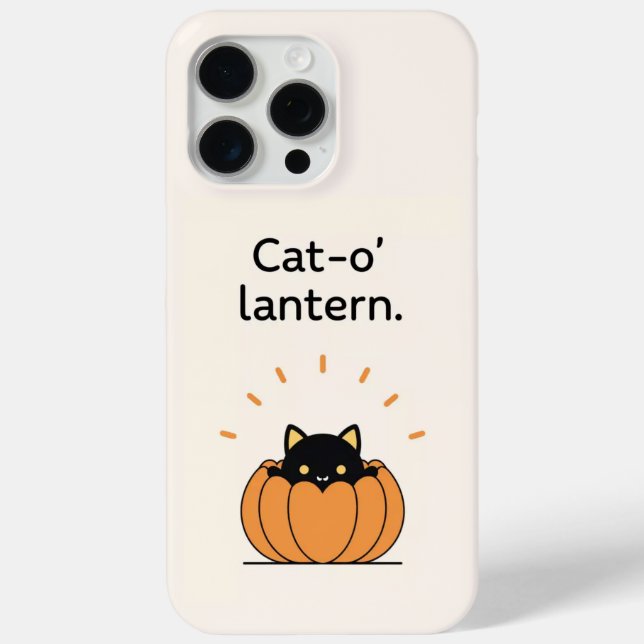 Coques Case-Mate iPhone Chat-Lanterne Chat Noir Citrouille Halloween iPhon (Verso)
