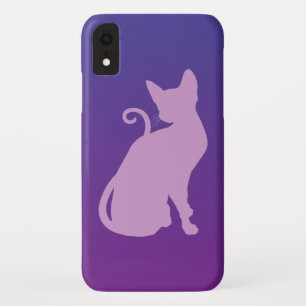 Etui iPhone Case-Mate Chat Lilas sur Fond Violet