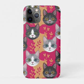 Case-Mate iPhone Case Chat Magenta & Feuille Botanique