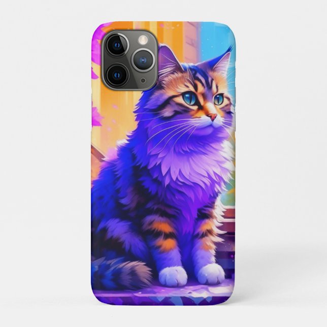 Coques Case-Mate iPhone Chat mignon assis dans la fenêtre Ai Art (Dos)