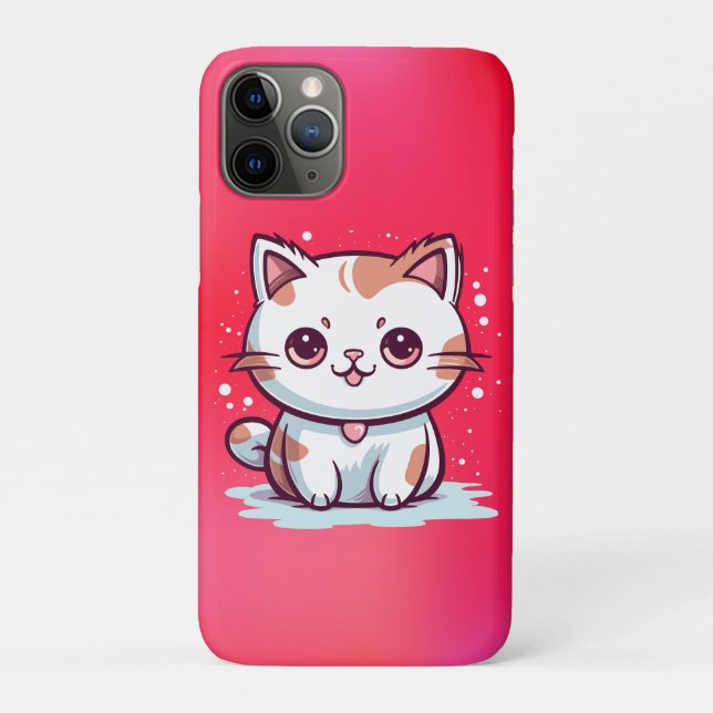 Coques Case-Mate iPhone Chat Mignon de Style Kawaii Clipart (Dos)