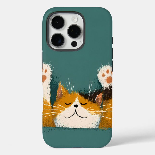 Coques Case-Mate iPhone Chat mignon drôle qui fait la sieste (Verso)