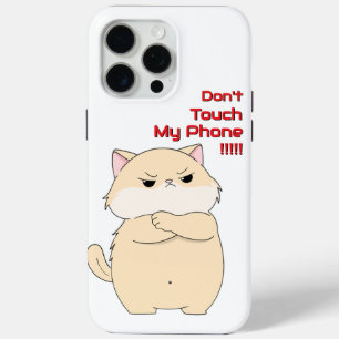 Coque Case-Mate iPhone Chat mignon en colère ne touchez pas mon téléphone