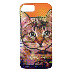 Coque iPhone 7 chat mignon personnalisé