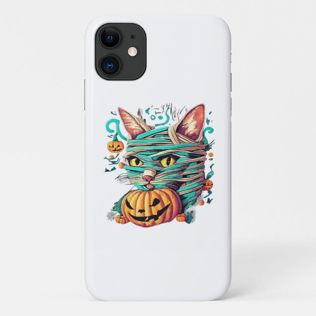 Coques Case-Mate iPhone Chat momie drôle Halloween (Dos)