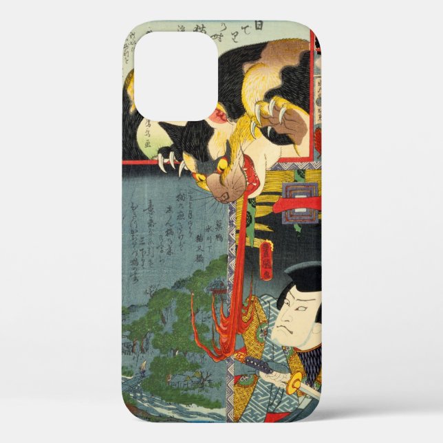 Coques Case-Mate iPhone Chat monstre, Toyokuni, Ukiyo-e (Verso)