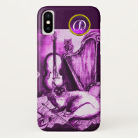 CHAT MUSICAL AVEC OWL EN ROSE PURPLE GEM MONOGRAM