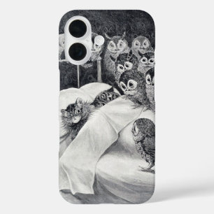 Coque Pour iPhone 16 Chat Nightmare Owl Bird, Louis Wain