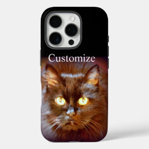 Coque iPhone 16 Pro chat noir