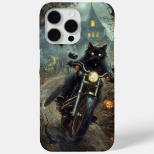 Coque Case-Mate iPhone Chat Noir à Moto Halloween Épouvantable