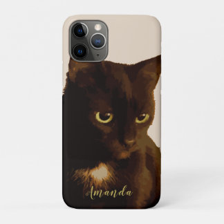 Case-Mate iPhone Case Chat noir amour animal de compagnie style boho Hou