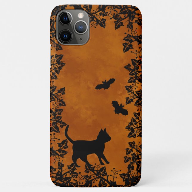 Coques Case-Mate iPhone Chat noir avec chauve-souris (Dos)
