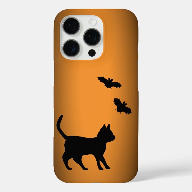 Coques Case-Mate iPhone Chat noir avec chauve-souris (Verso)