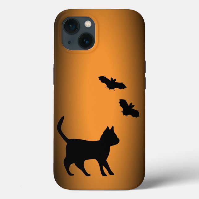 Coques Case-Mate iPhone Chat noir avec chauve-souris (Verso)